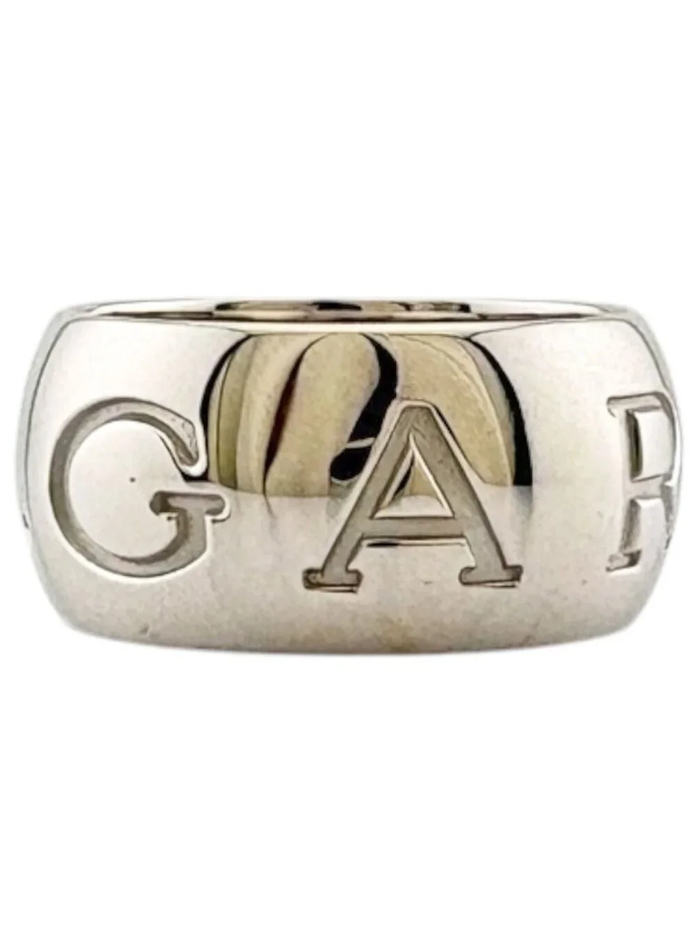 Bvlgari Mono Logo Ring No 14 18k White Gold